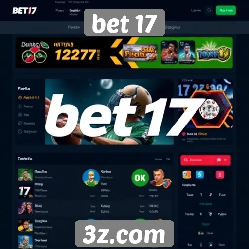 Navegação intuitiva e design do site Bet 17